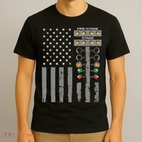 American Flag Drag Racing Strip Tree Light For Dragster T-Shirt thumb 3