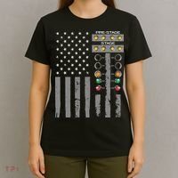 American Flag Drag Racing Strip Tree Light For Dragster T-Shirt thumb 4
