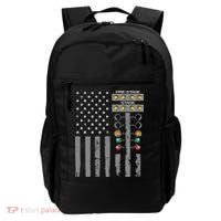 American Flag Drag Racing Strip Tree Light For Dragster Backpack thumb 0