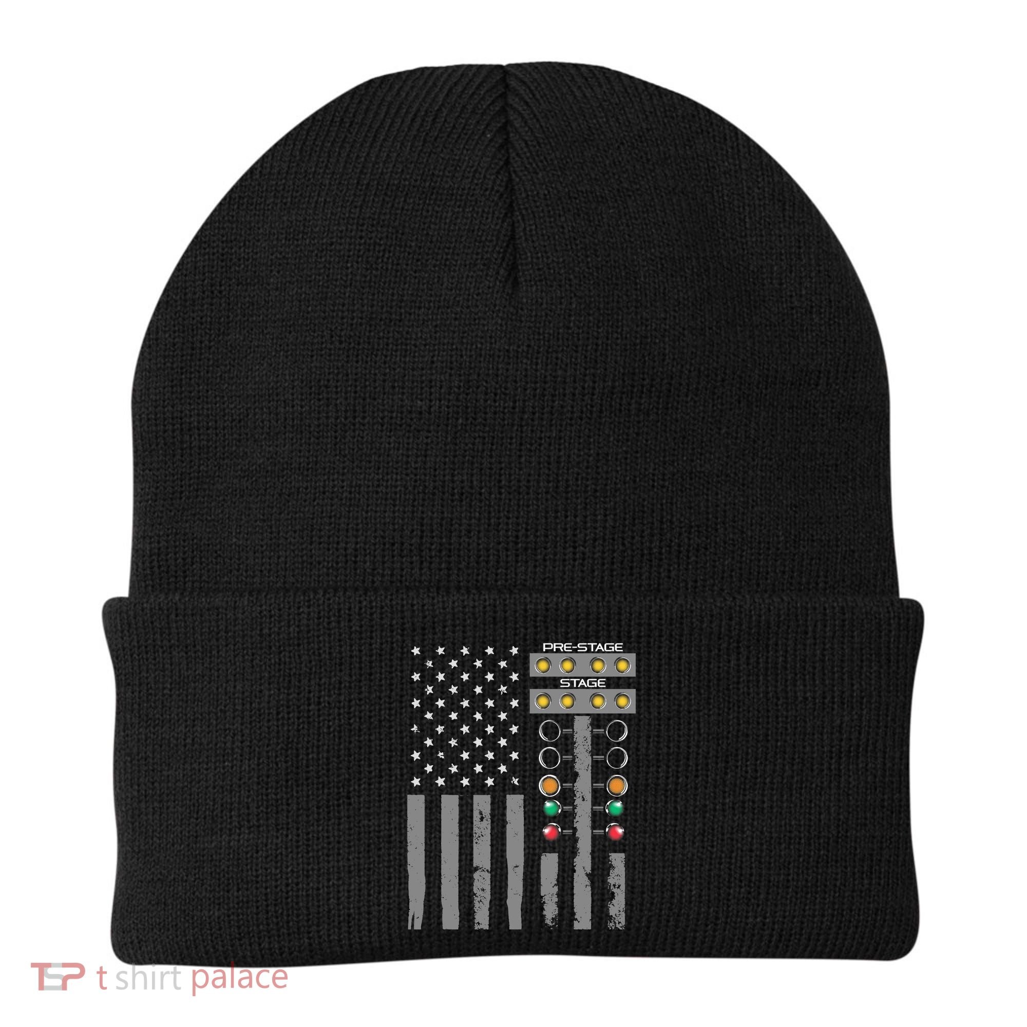 American Flag Drag Racing Strip Tree Light For Dragster Beanie