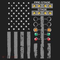 American Flag Drag Racing Strip Tree Light For Dragster Beanie thumb 2