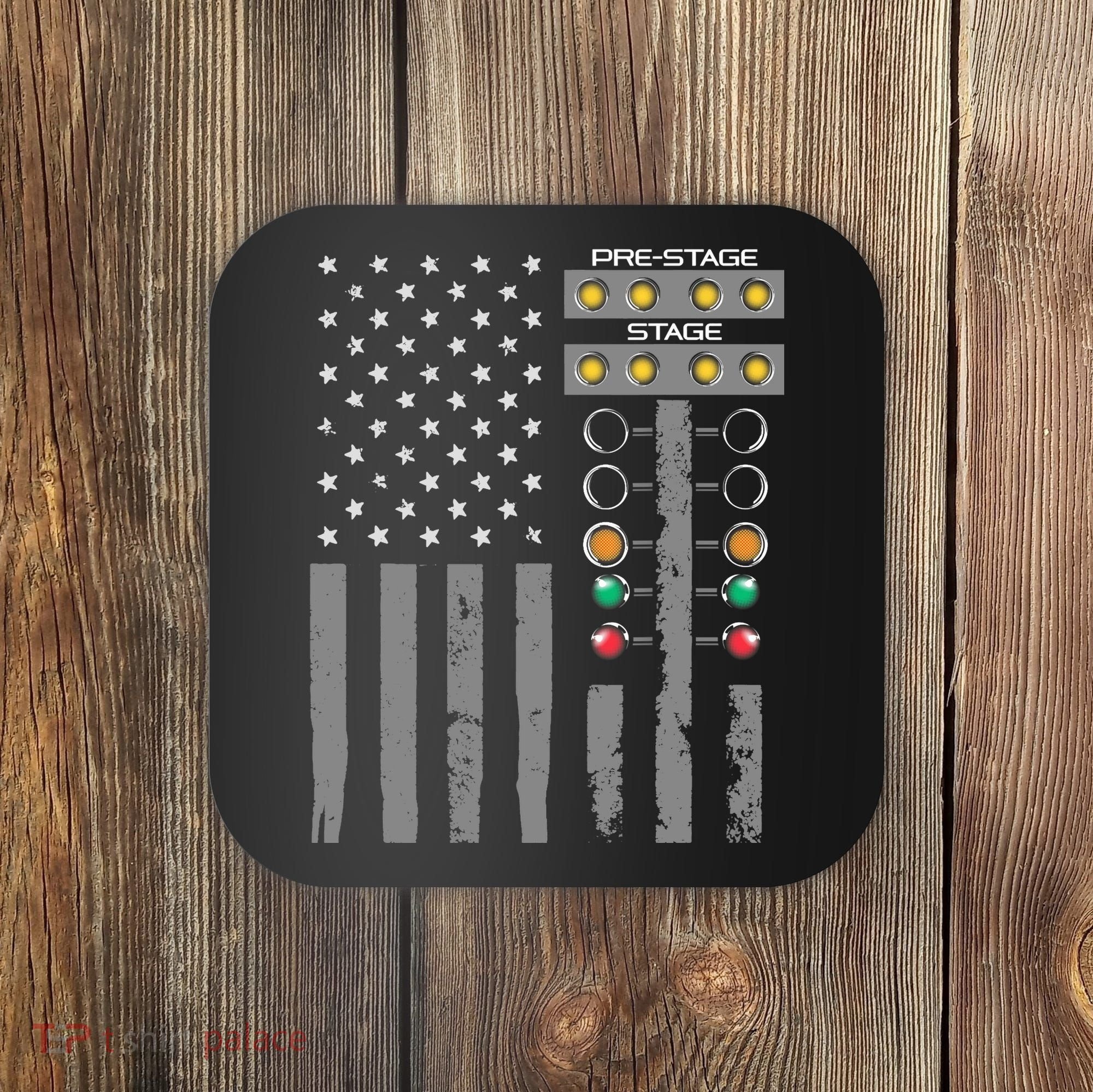 American Flag Drag Racing Strip Tree Light For Dragster Coaster