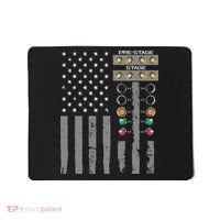 American Flag Drag Racing Strip Tree Light For Dragster Mousepad thumb 0