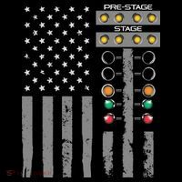 American Flag Drag Racing Strip Tree Light For Dragster Mousepad thumb 1