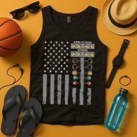 American Flag Drag Racing Strip Tree Light For Dragster Tank Top thumb 4