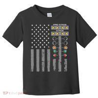 American Flag Drag Racing Strip Tree Light For Dragster Toddler T-Shirt thumb 0