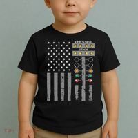 American Flag Drag Racing Strip Tree Light For Dragster Toddler T-Shirt thumb 2