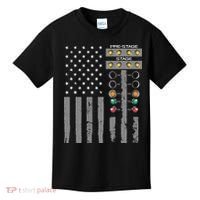 American Flag Drag Racing Strip Tree Light For Dragster Kids T-Shirt thumb 0