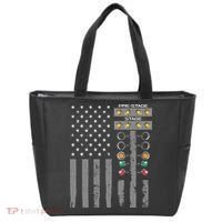 American Flag Drag Racing Strip Tree Light For Dragster Tote Bag thumb 0