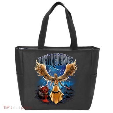 Angel Fighting Demons Tote Bag