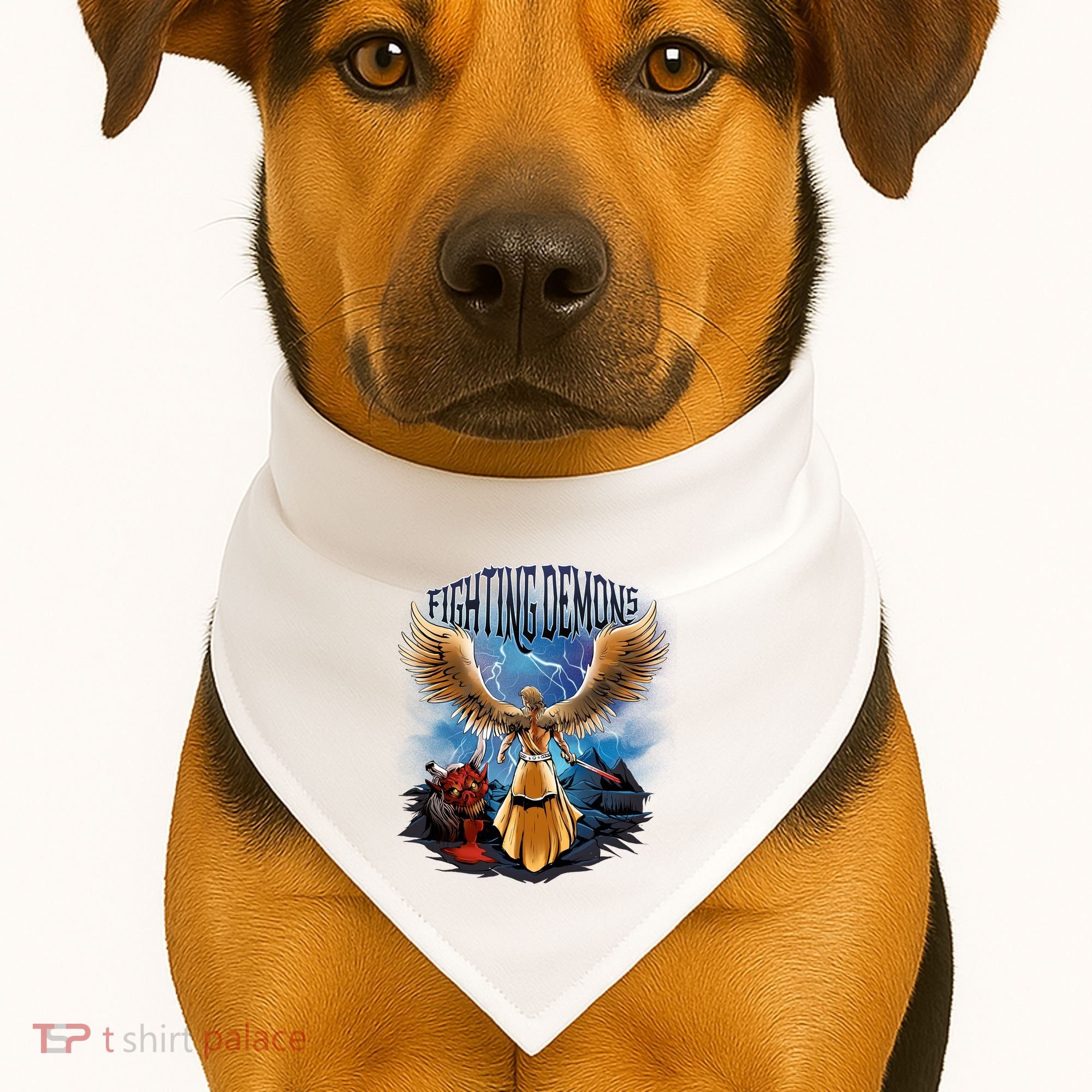 Angel Fighting Demons USA-Made Doggie Bandana