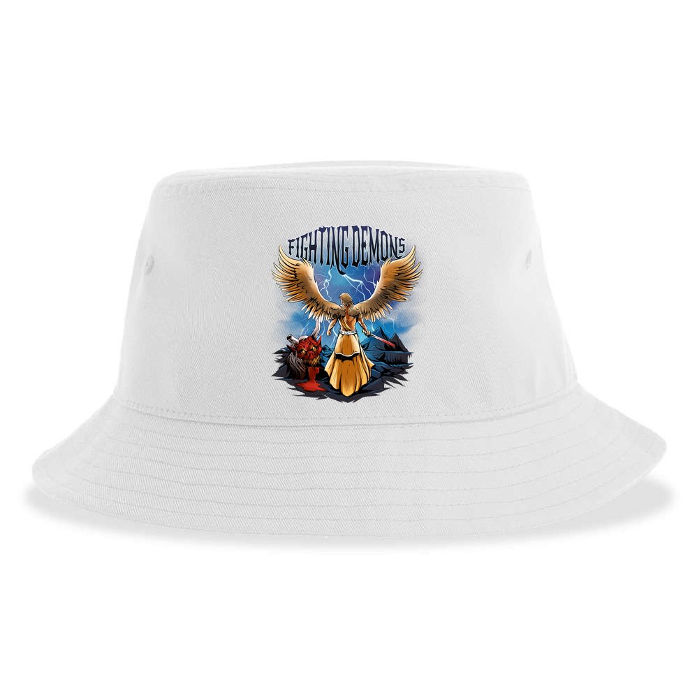 Angel Fighting Demons Sustainable Bucket Hat