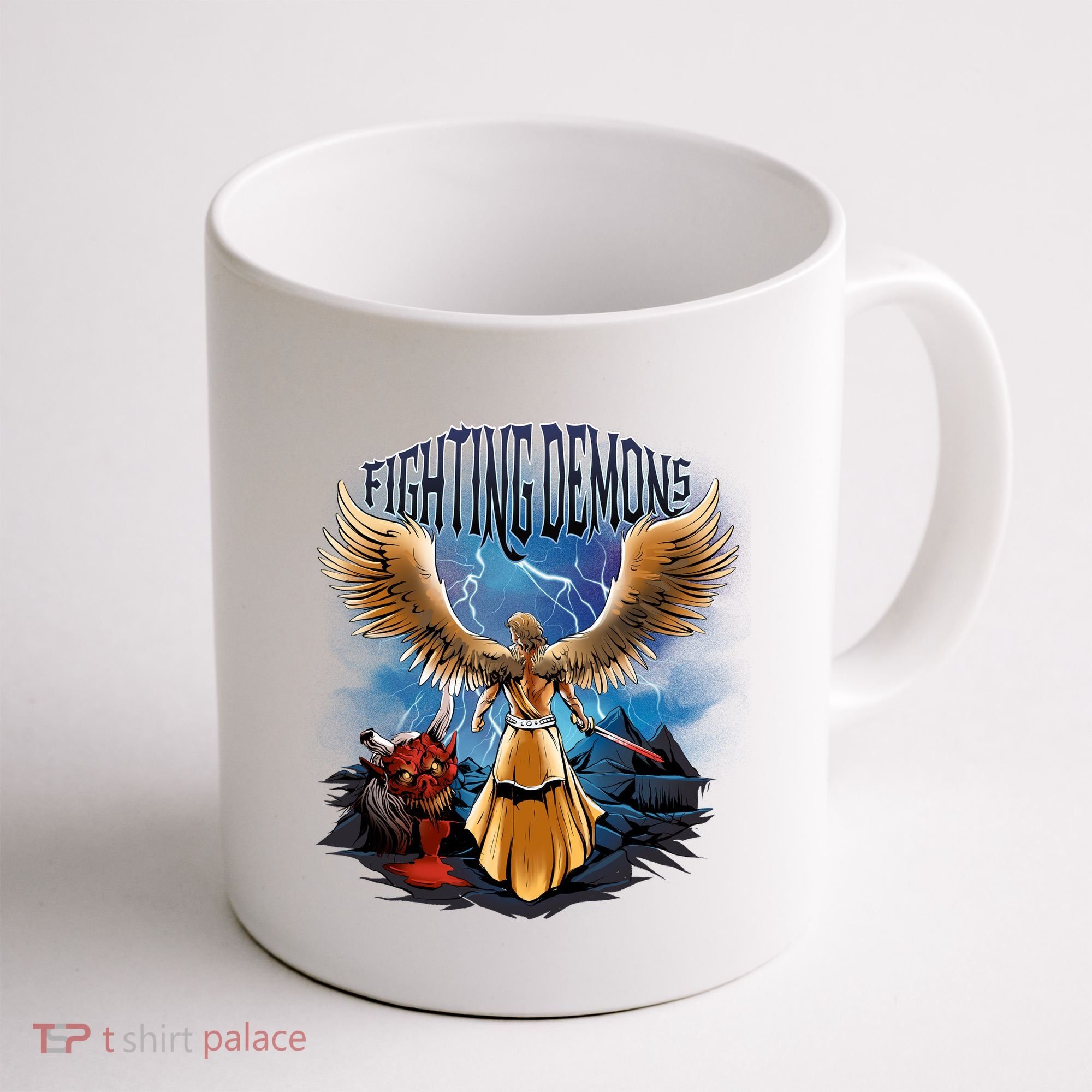 Angel Fighting Demons Coffee Mug