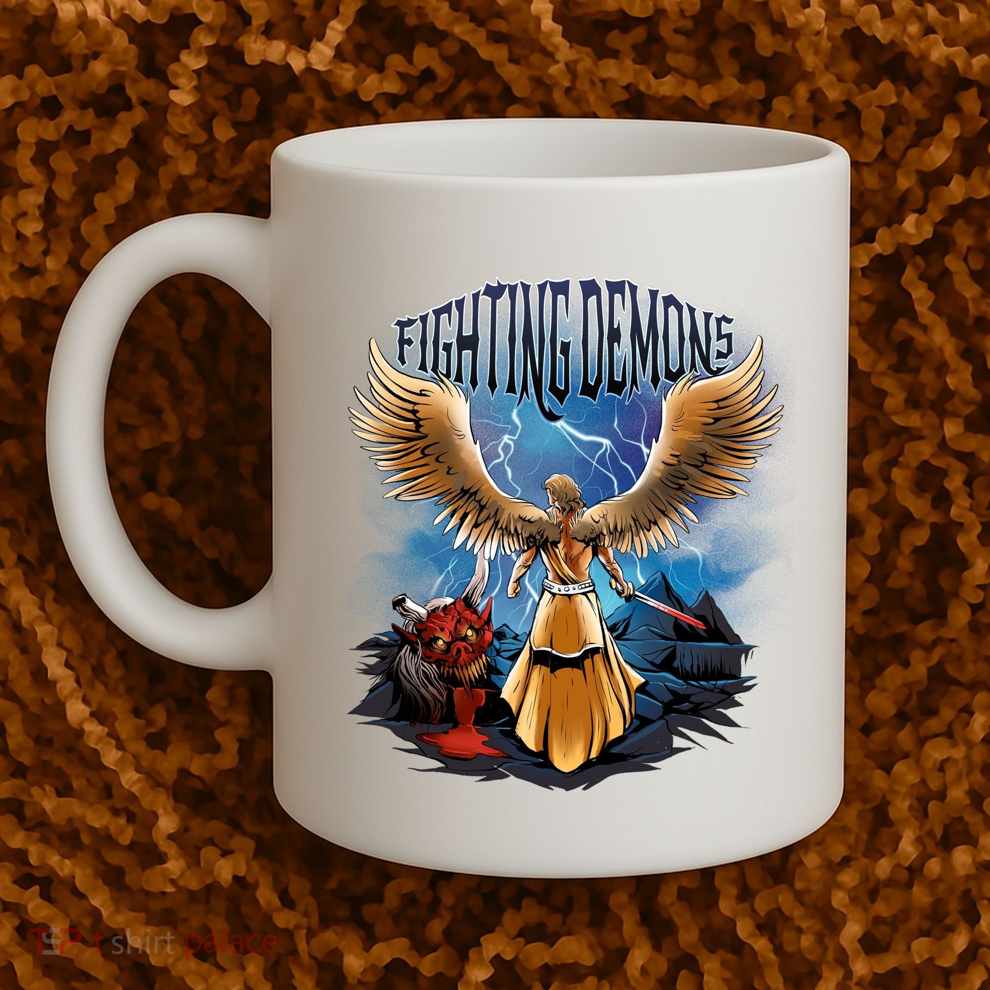 Angel Fighting Demons Coffee Mug