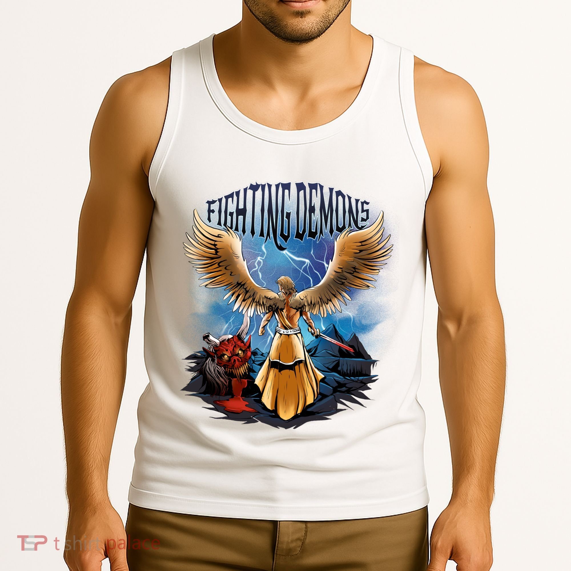 Angel Fighting Demons Tank Top