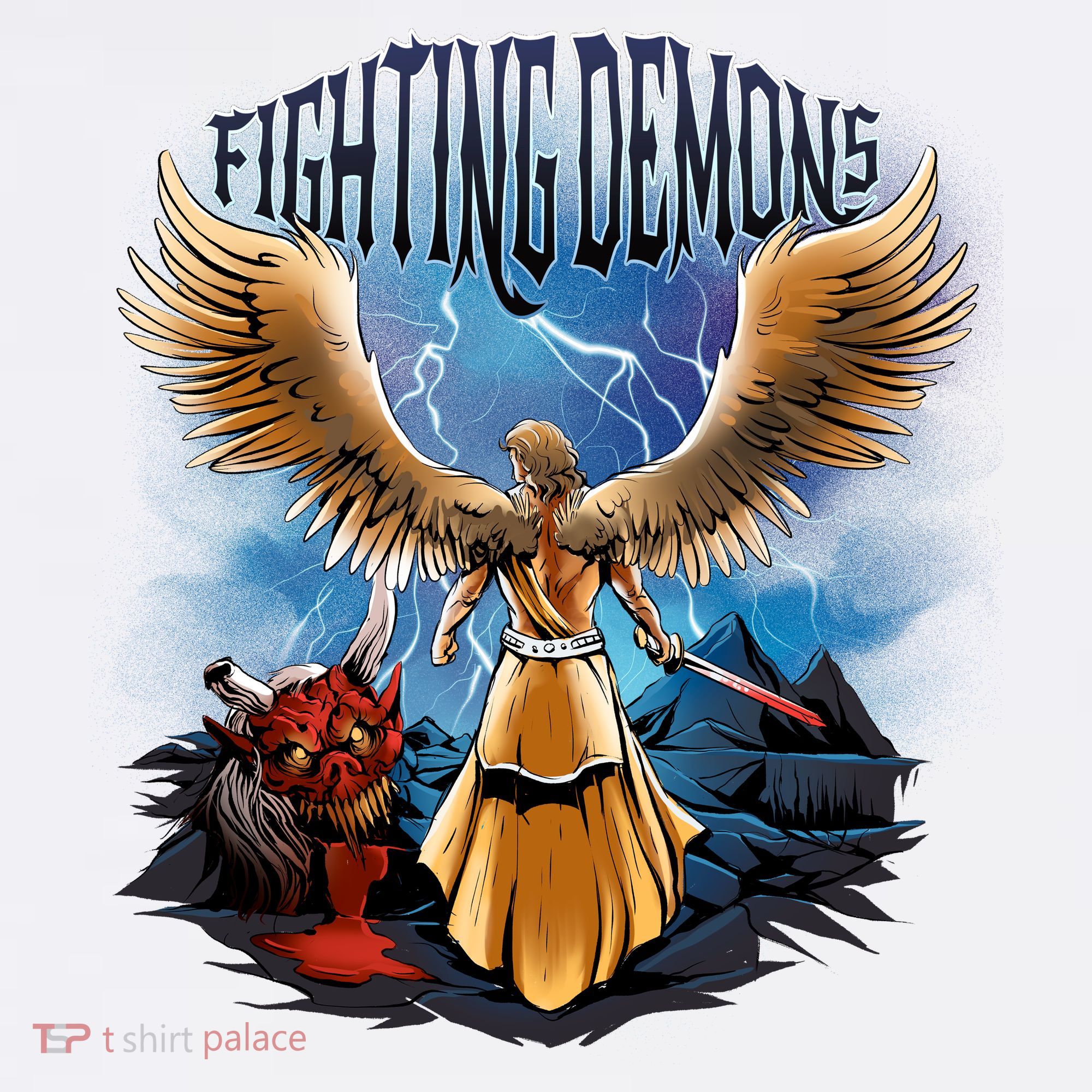 Angel Fighting Demons Tank Top