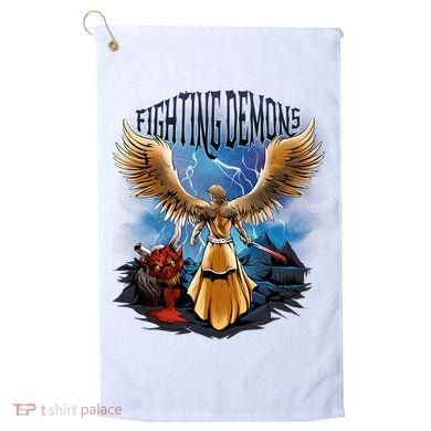 Angel Fighting Demons Golf Towel