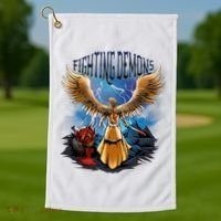 Angel Fighting Demons Golf Towel thumb 1