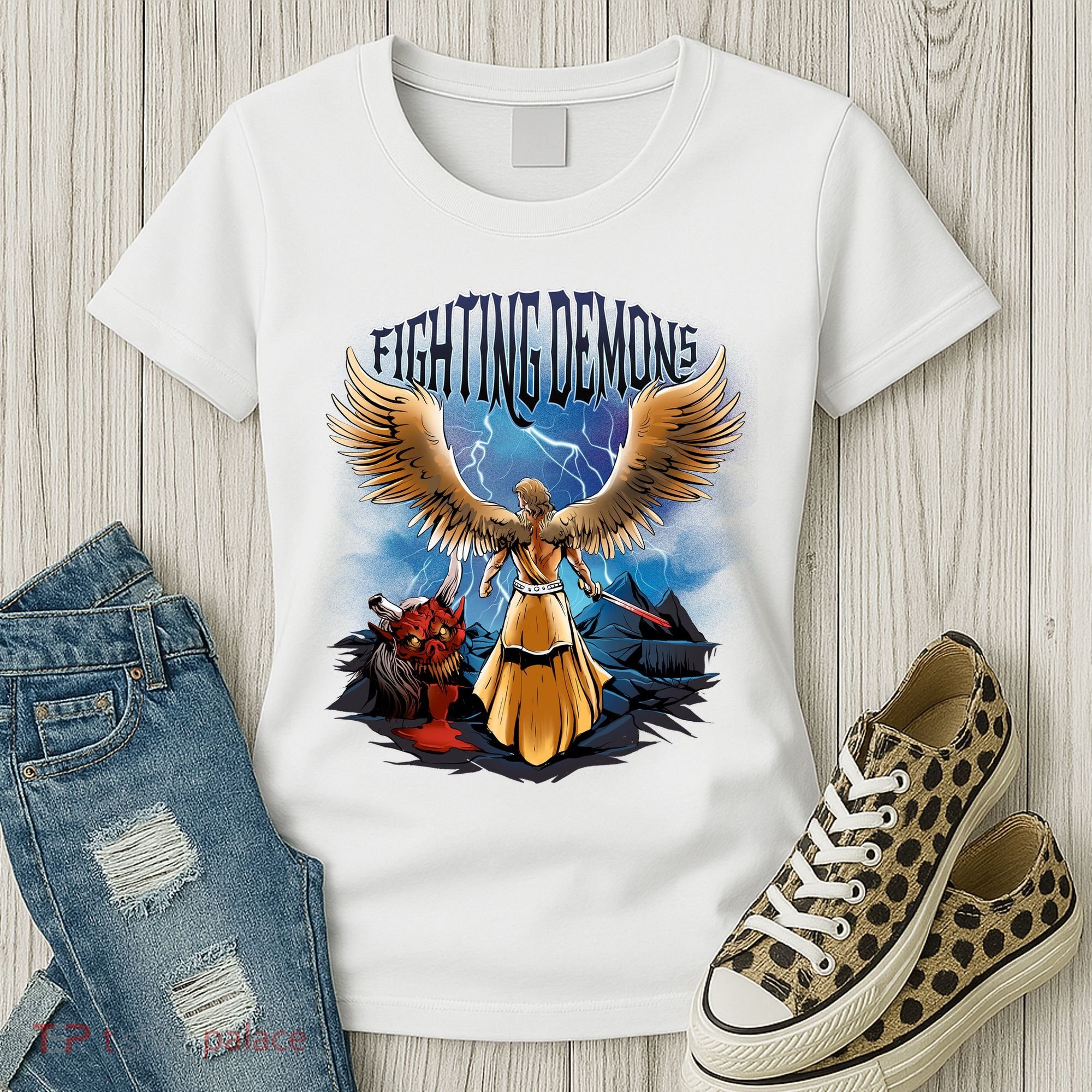 Angel Fighting Demons Women's T-Shirt