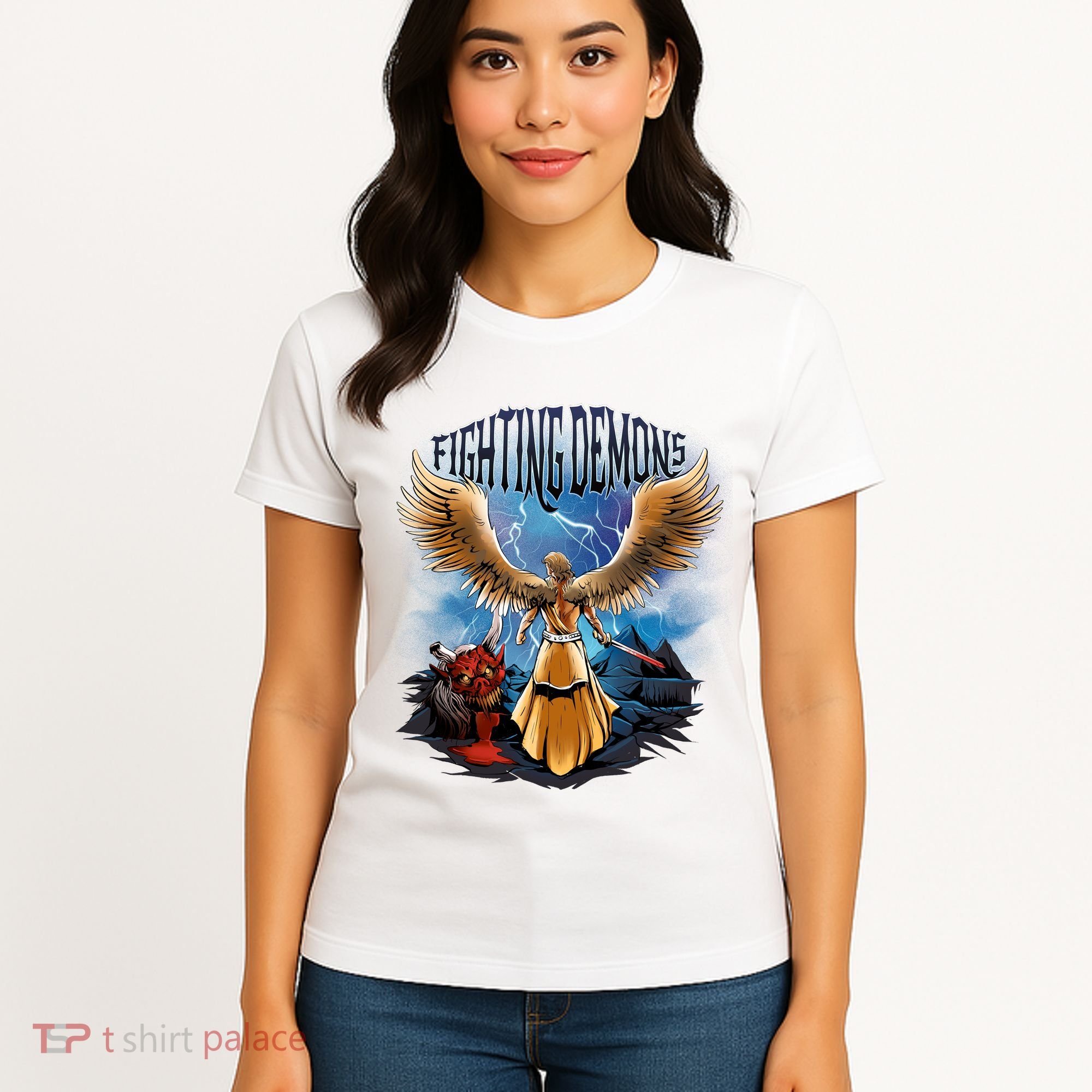 Angel Fighting Demons Women's T-Shirt