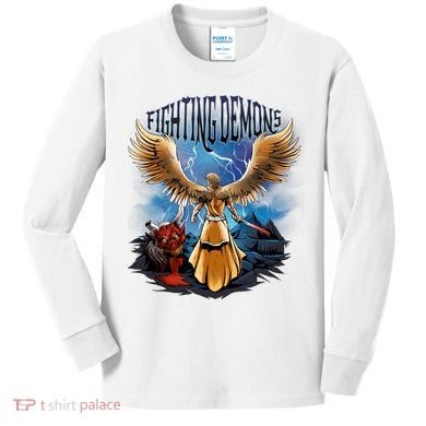 Angel Fighting Demons Kids Long Sleeve Shirt