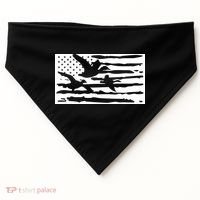 American Flag Duck Hunter USA-Made Doggie Bandana thumb 0