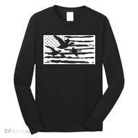 American Flag Duck Hunter Long Sleeve Shirt thumb 0