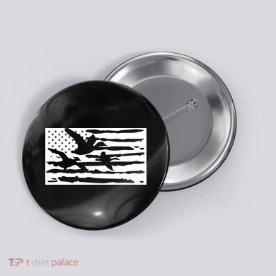 American Flag Duck Hunter Button