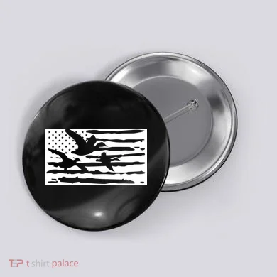 American Flag Duck Hunter Button