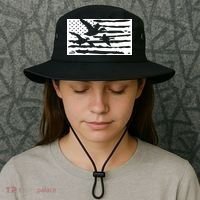 American Flag Duck Hunter Bucket Hat thumb 3