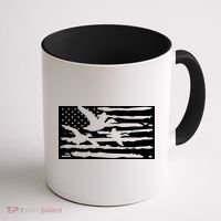 American Flag Duck Hunter Coffee Mug thumb 1