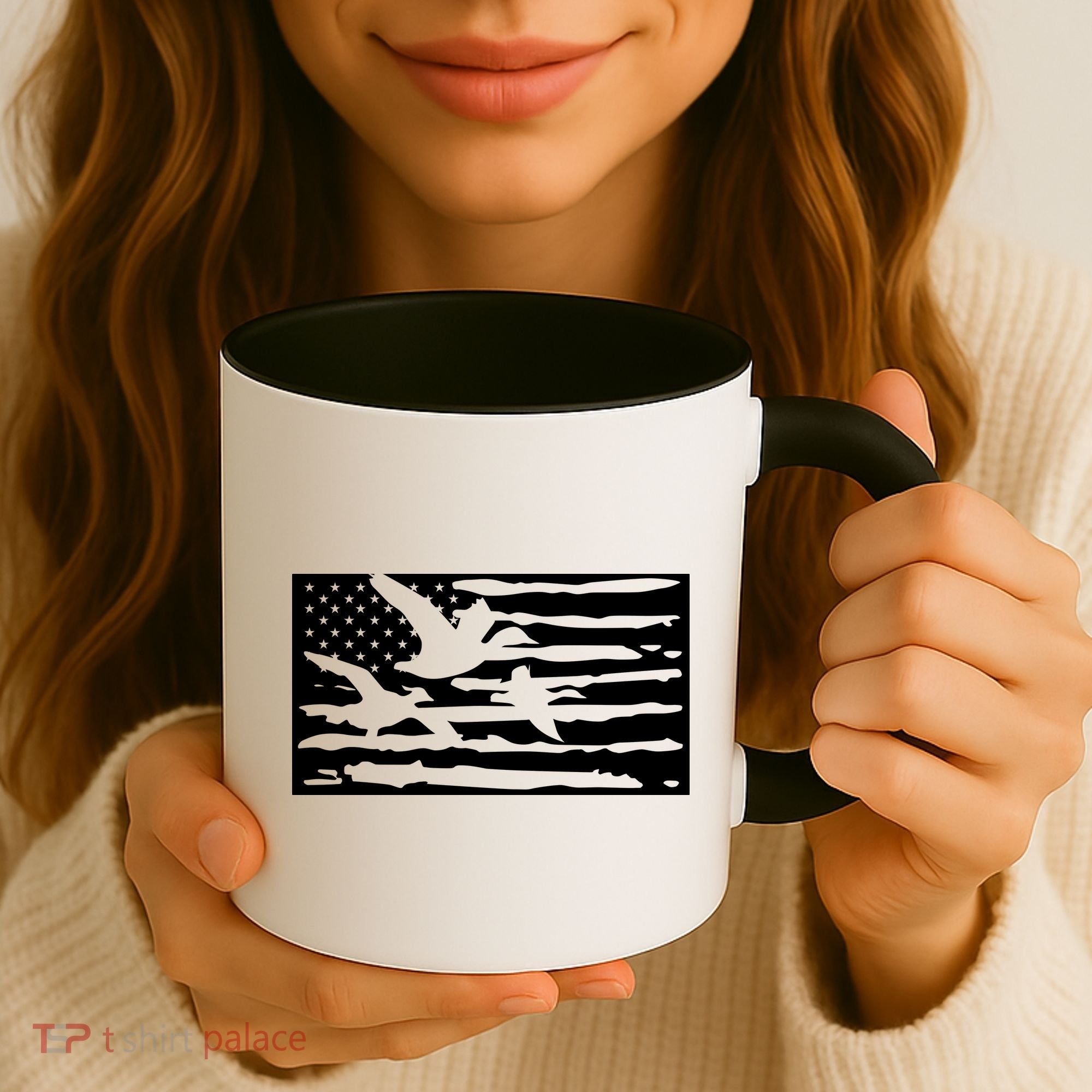 American Flag Duck Hunter Coffee Mug