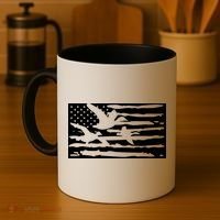 American Flag Duck Hunter Coffee Mug thumb 4
