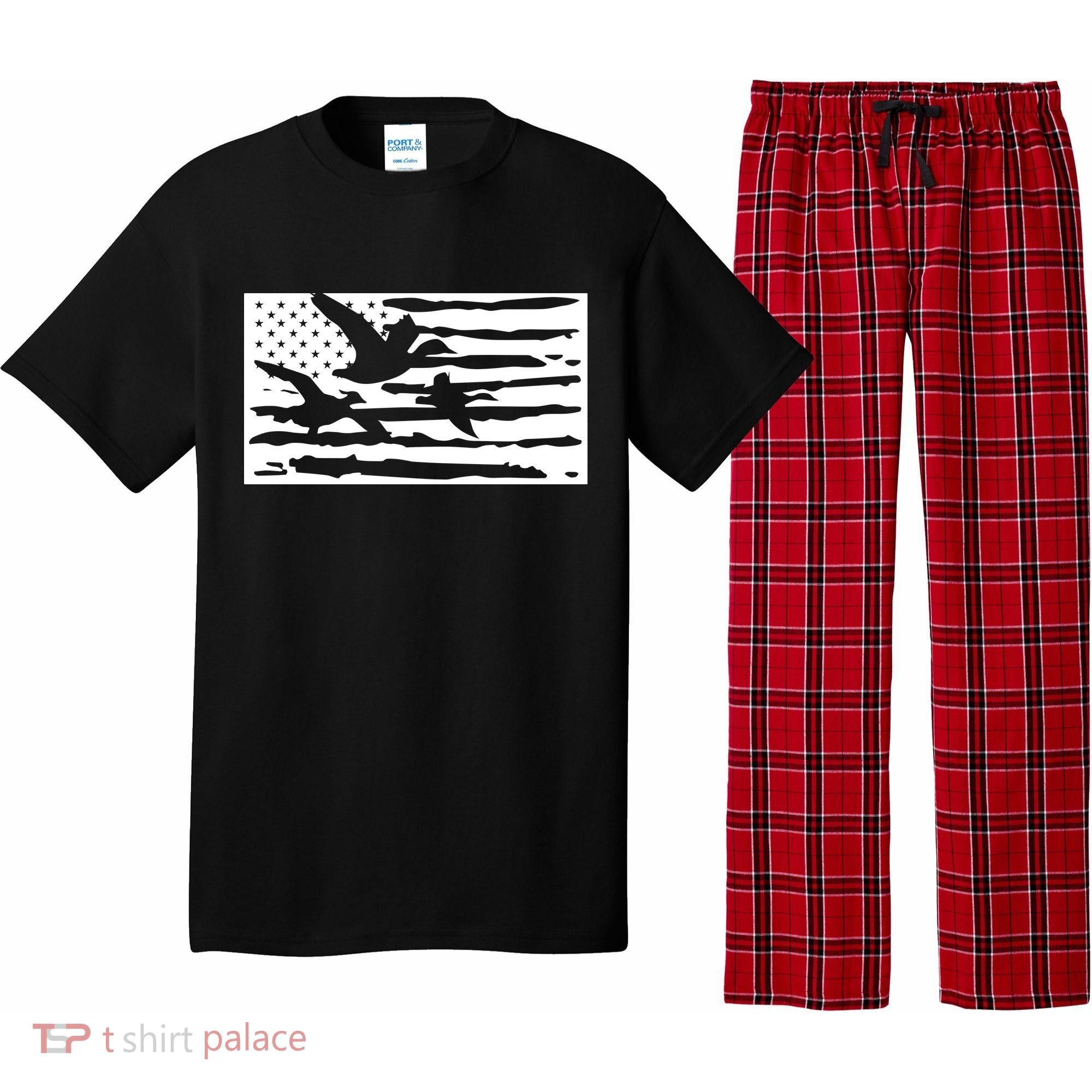 American Flag Duck Hunter Pajama Set