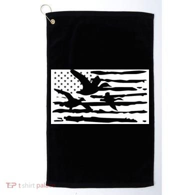 American Flag Duck Hunter Golf Towel