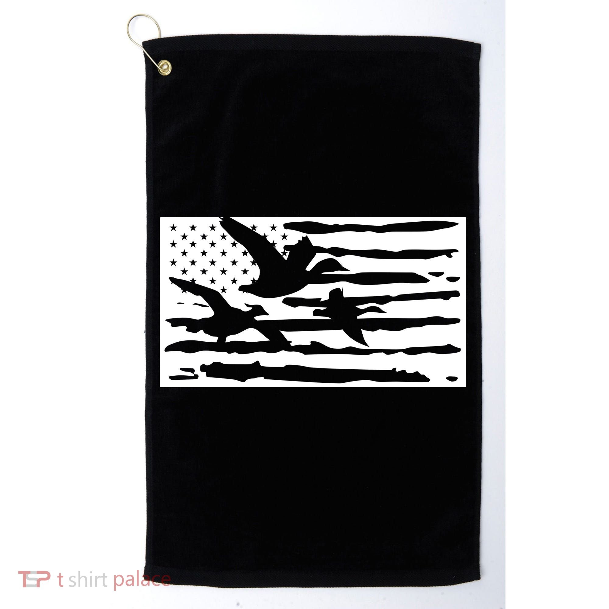 American Flag Duck Hunter Golf Towel