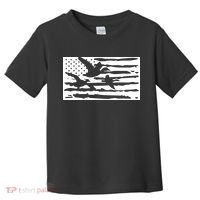 American Flag Duck Hunter Toddler T-Shirt thumb 0