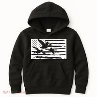 American Flag Duck Hunter Kids Hoodie thumb 0