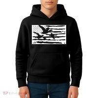 American Flag Duck Hunter Kids Hoodie thumb 4