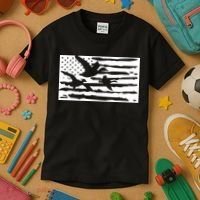 American Flag Duck Hunter Kids T-Shirt thumb 3