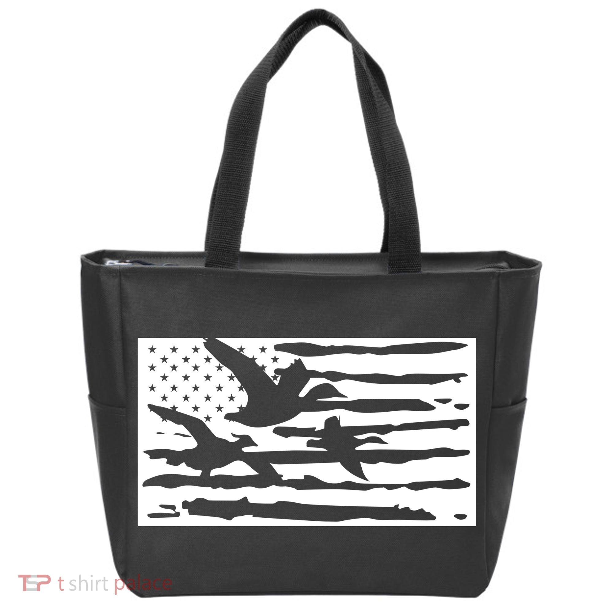 American Flag Duck Hunter Tote Bag