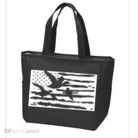 American Flag Duck Hunter Tote Bag thumb 3