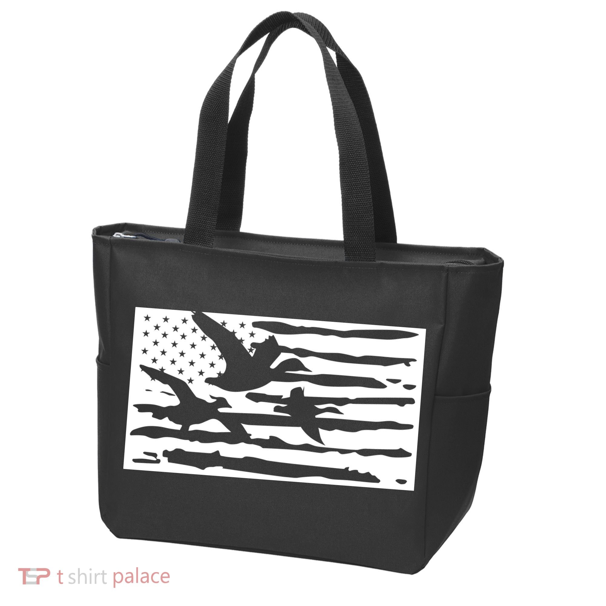 American Flag Duck Hunter Tote Bag