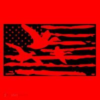 American Flag Duck Hunter Santa Hat thumb 1