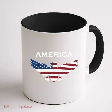 American Flag Eagle Coffee Mug back