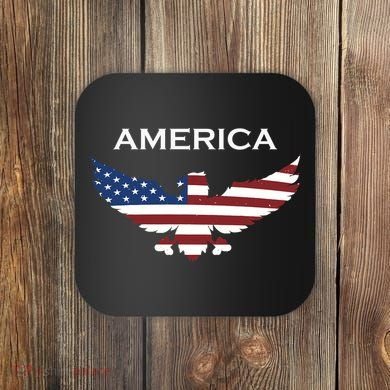 American Flag Eagle Coaster