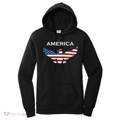 American Flag Eagle Women's Hoodie