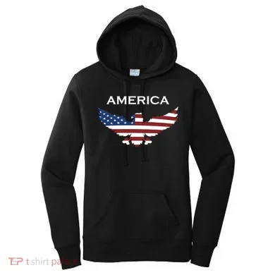 American Flag Eagle Women's Hoodie