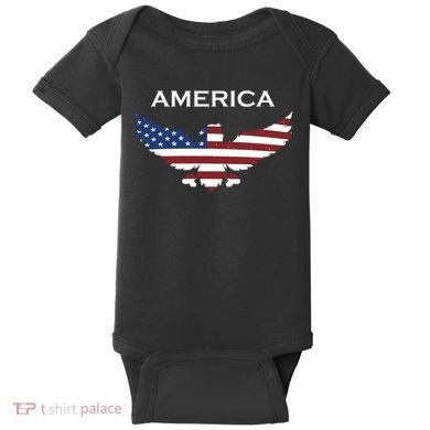 American Flag Eagle Baby Bodysuit