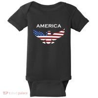 American Flag Eagle Baby Bodysuit thumb 0